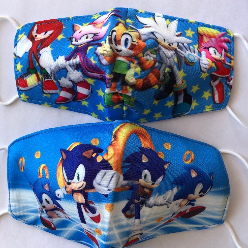 boys Sonic the Hedgehog tails face mask